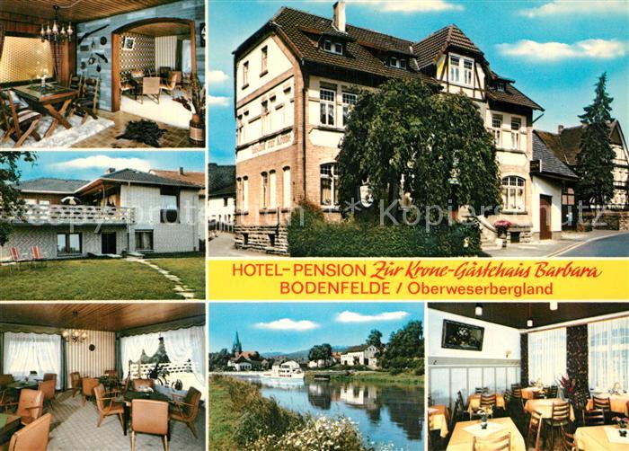 Bodenfelde Hotel Pension Zur Krone Gaestehaus Barbara Uferpartie an der Weser