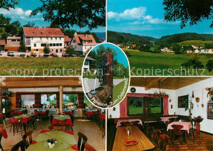 Scharbach Gasthaus Pension Zum Odenwald Landschaftspanorama Brunnen