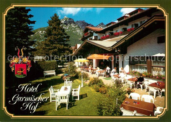 GARMISCH-PARTENKIRCHEN Bayern Hotel Garmischer Hof Terrasse Alpenblick