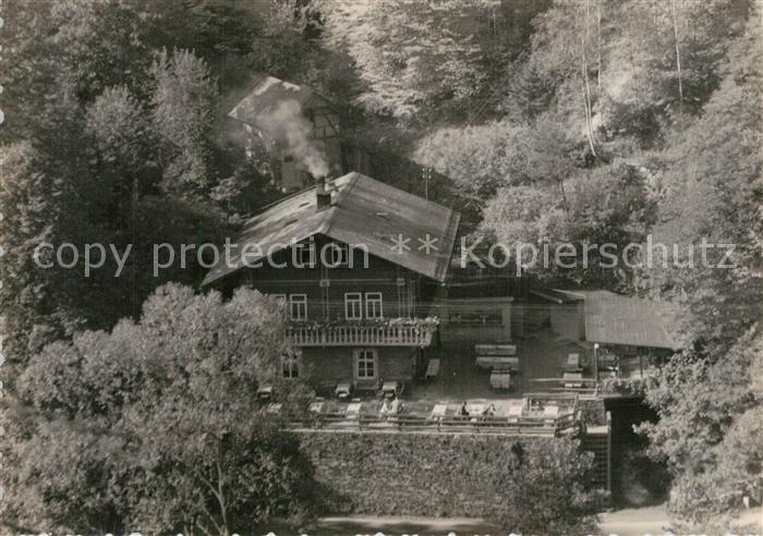 Schwarzatal Gaststaette Schweizerhaus Thueringer Wald Handabzug