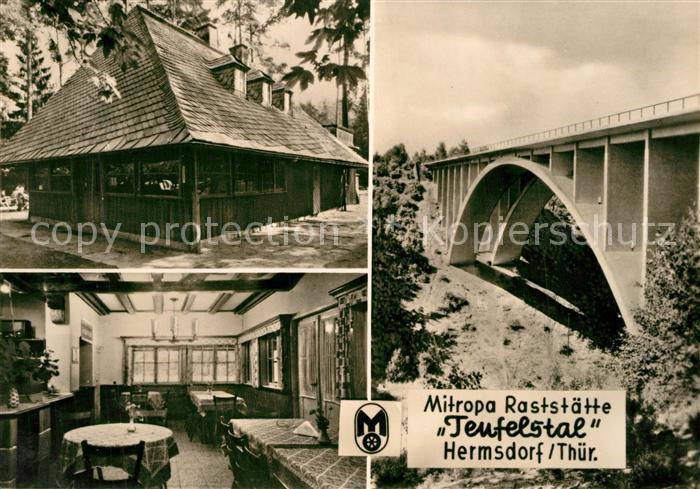 Hermsdorf Thueringen Mitropa Raststaette Teufelstal Bruecke