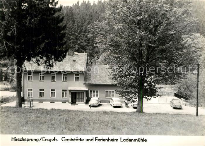 Hirschsprung Gaststaette und Ferienheim Ladenmuehle Handabzug