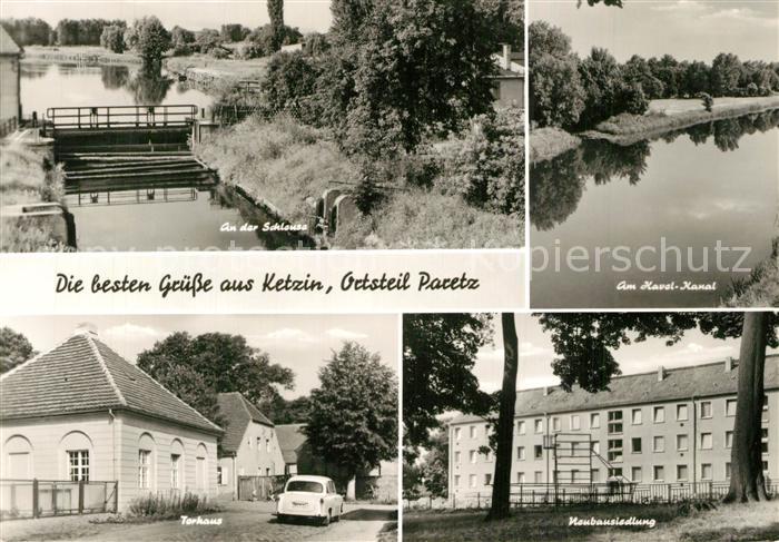 Paretz Havel Kanal Schleuse Torhaus Neubausiedlung