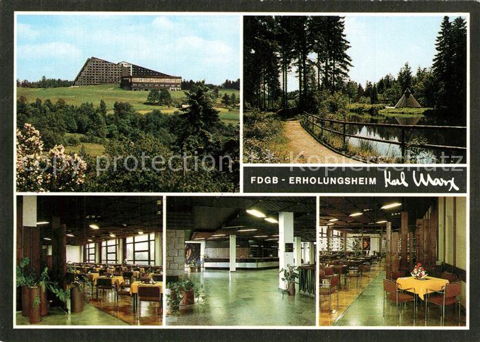 Schoeneck Vogtland FDGB Erholungsheim Karl Marx Speisesaal Empfangshalle Natur