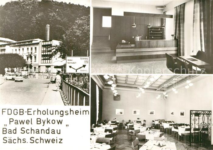 Bad Schandau FDGB Erholungsheim Pawel Bykow Empfang Speisesaal