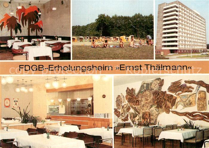 Rheinsberg FDGB Erholungsheim Ernst Thaelmann Bar Cafe Restaurant Strand