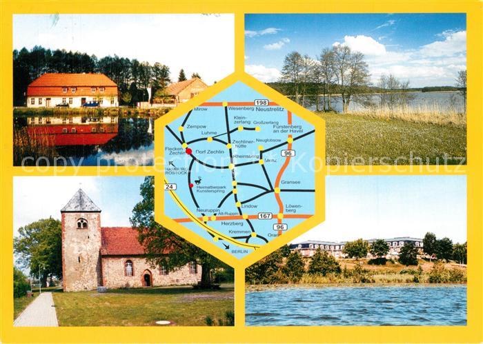 Dorf Zechlin Muehlenmuseum Braminsee Dorfkirche Klinik Lageplan