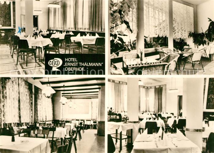 Oberhof Thueringen Hotel Ernst Thaelmann Restaurant