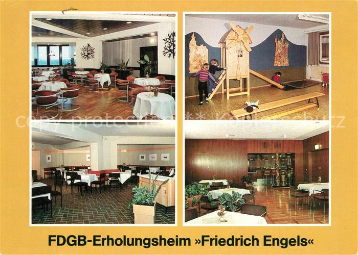 Templin FDGB Erholungsheim Friedrich Engels Cafe Kinderspielzimmer Klubkeller Ta