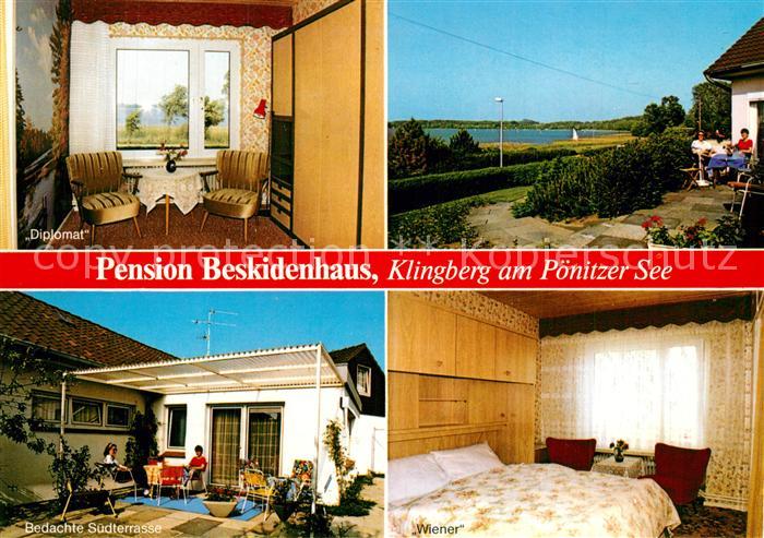 Klingberg Pension Beskidenhaus Terrasse Poenitzer See