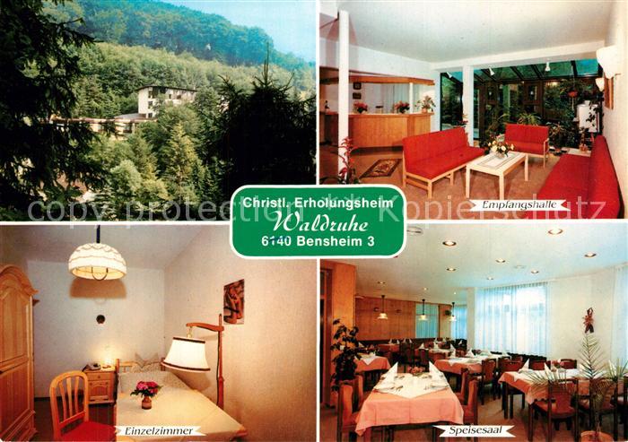 Bensheim Bergstrasse Christliches Erholungsheim Empfangshalle Speisesaal Einzelz