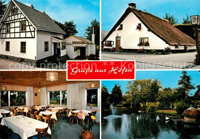 Hoefen Monschau Restaurant Am alten Eifelhaus Schwanenteich Cornely Karte Nr 127