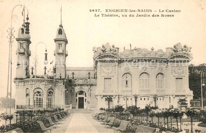 Enghien-les-Bains Le Casino Le Theatre vu du Jardin des R