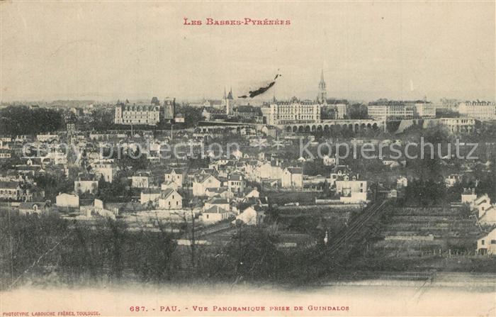 Pau 64 Vue panoramique prise de Guindalos