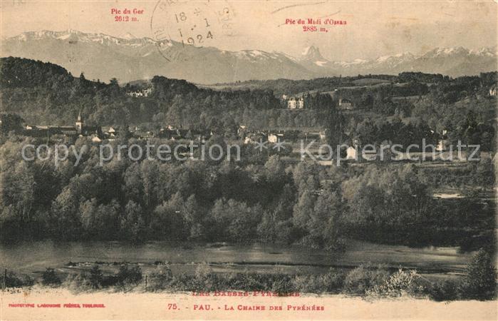 Pau 64 La Chaine des Pyrenees