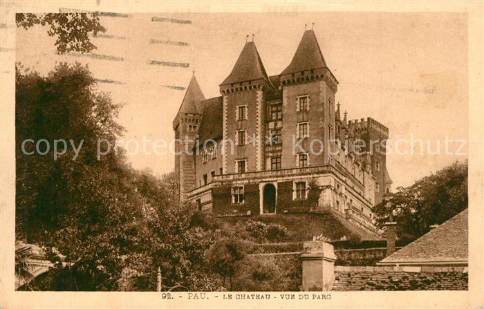 Pau 64 Le Chateau Vue du Parc