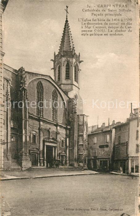 Carpentras Cathedrale de Saint Siffrein Facade pri