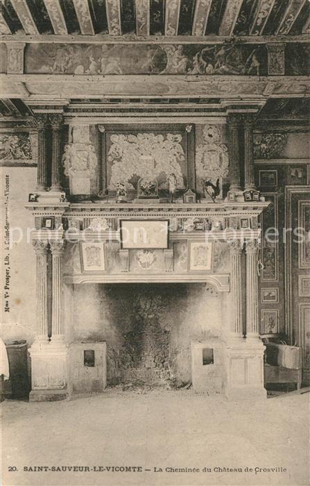 Saint-Sauveur-le-Vicomte Le Cheminee du Chateau de Crosville