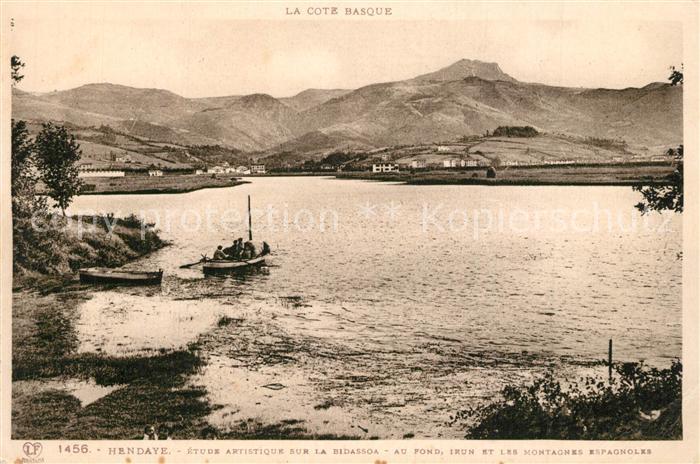 Hendaye Pyrenees Atlantiques Etude artistique sur la bidassoa