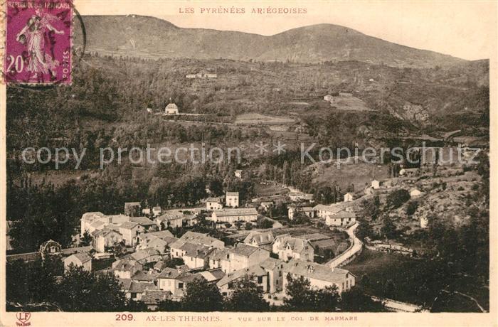 Ax-les-Thermes Vue sur le Col de Marmare