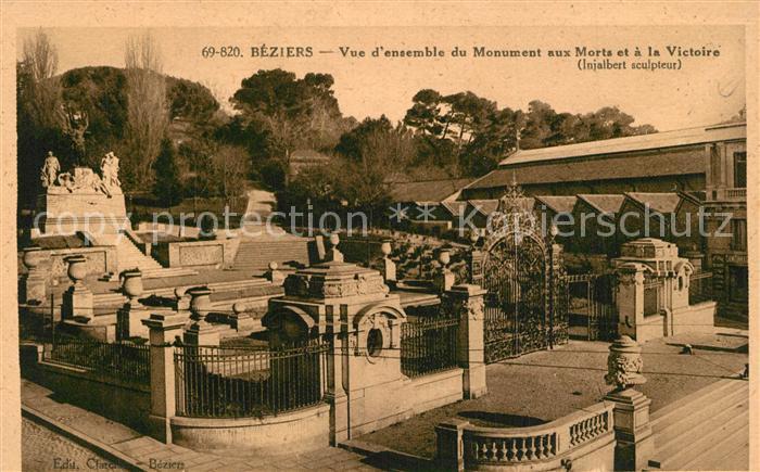 Beziers Vie d’ensemble du Monument aux Morts et