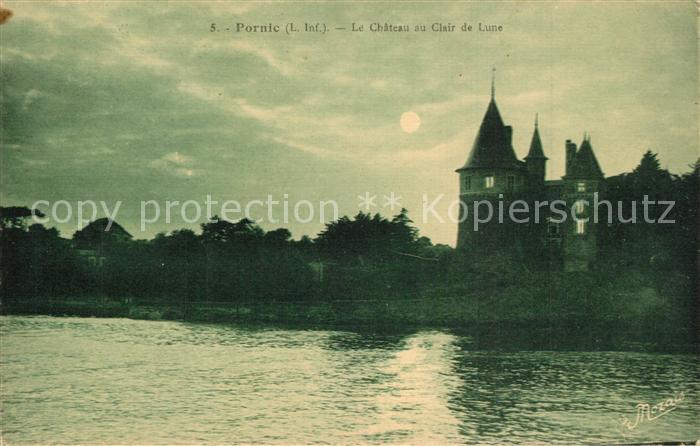 Pornic Le Chateau au Clair de Lune
