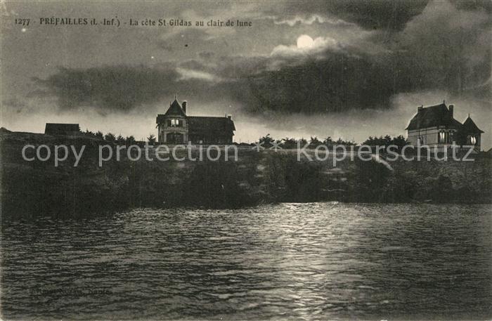 Prefailles La tete St Gildas au clair de lune