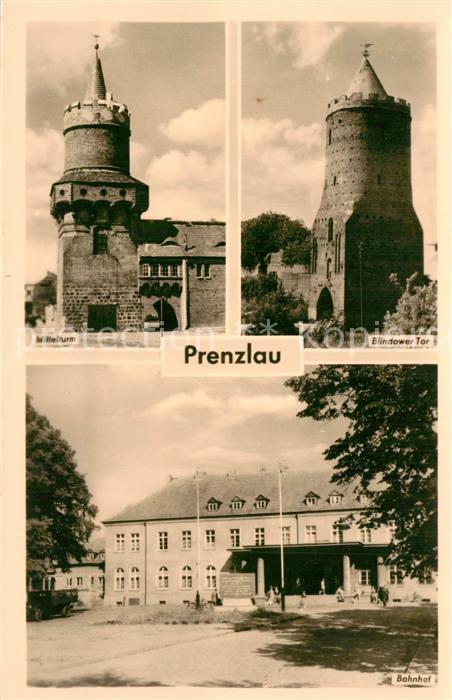 Prenzlau Mittelturm Blindower Tor Bahnhof