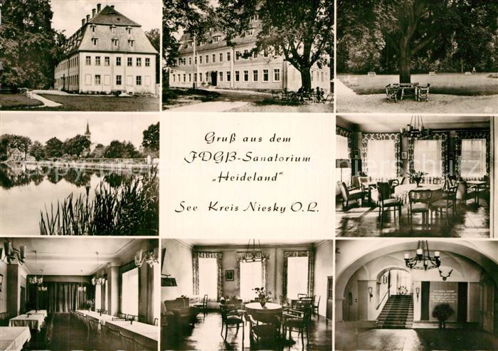 Niesky FDGB Sanatorium Heideland Teilansichten