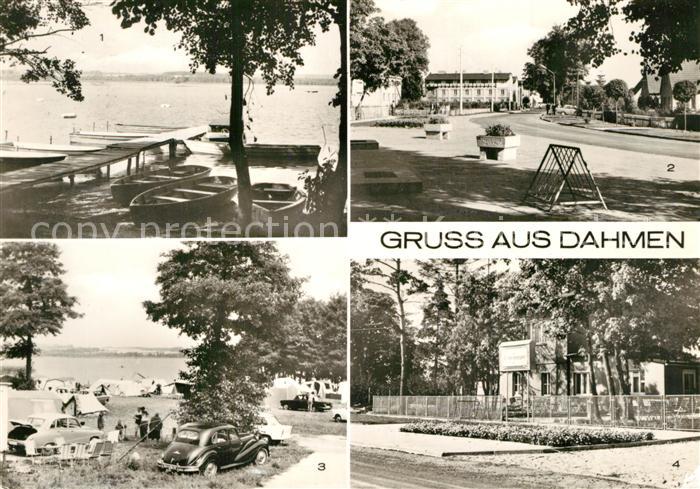 Dahmen Am Malchiner See Teilansicht Internat Campingplatz Konsumgaststaette Silb