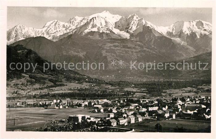 Sallanches Vue Generale et le Mont Blanc Alpes