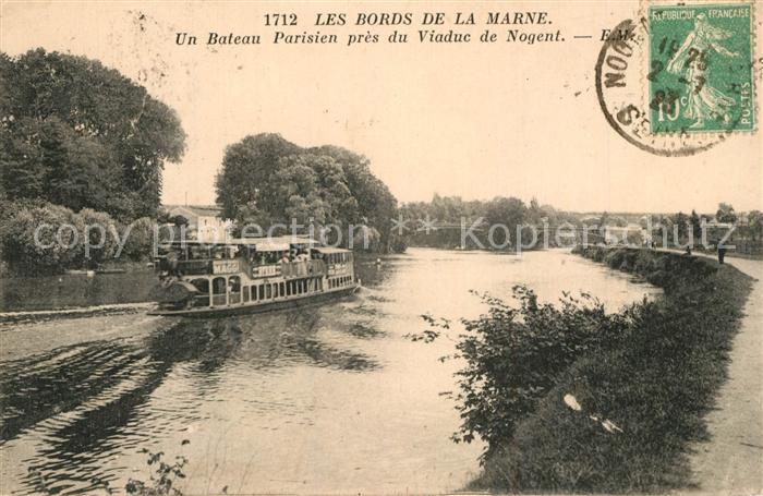Nogent Haute-Marne Bateau Parisien près du Viaduc Collection Les Bords de la Mar
