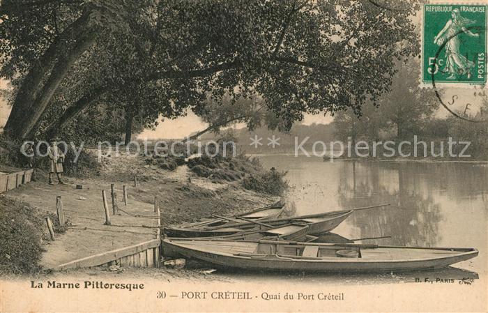 Creteil Quai du port bateaux