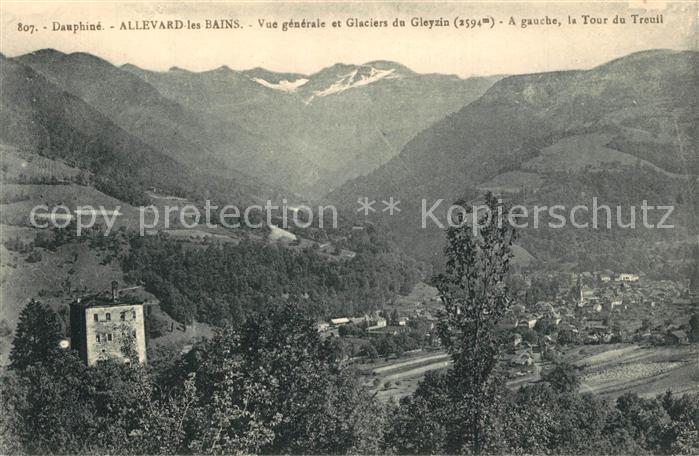Allevard les Bains Isere Vue Generale et Glaciers du Gleyzin Alp