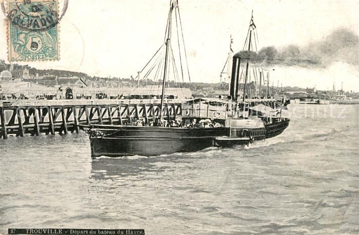 Trouville-sur-Mer Départ du bâteau du Havre