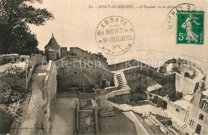 Le Mont-Saint-Michel Escalier vu en dirigeable