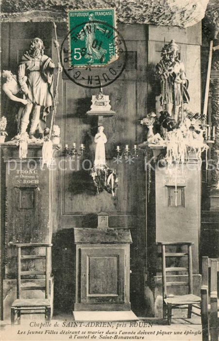 Saint Adrien Rouen Chapelle Intérieur Autel de Saint Bonaventure