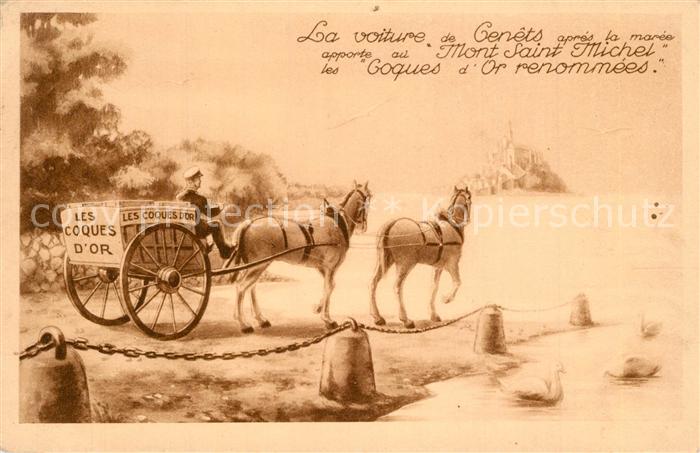 Mont-Saint-Michel Voiture de Genêts les Coques d_Or Pferd