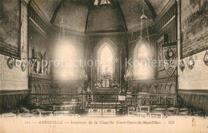 Abbeville 80 Somme Intérieur de la Chapelle Notre Dame de Montflière