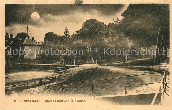 Abbeville 80 Somme Effet de nuit sur la Somme