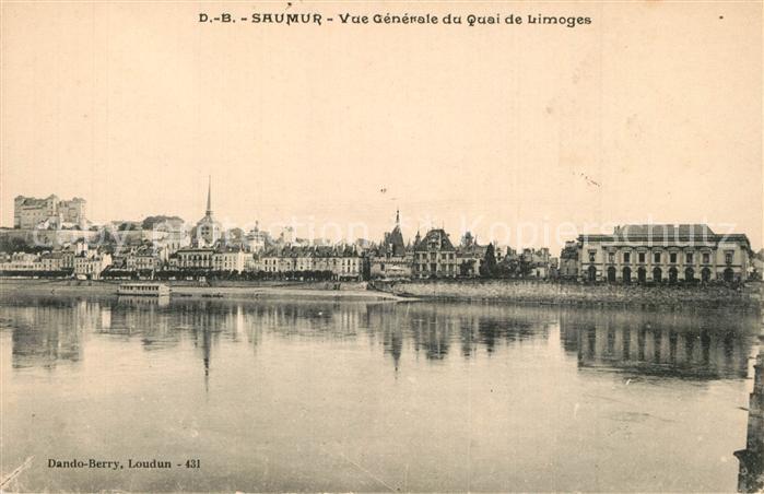 Saumur Vue Generale du Quai de Limoges