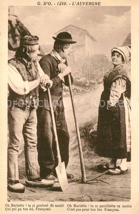 Auvergne Region Habitants Costumes