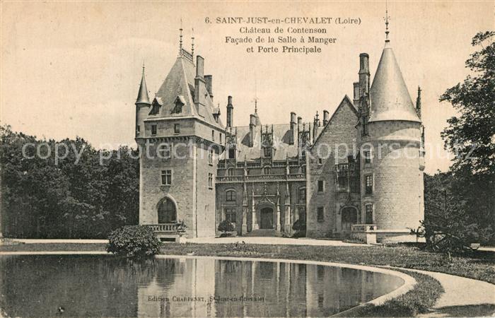 Saint-Just-en-Chevalet Chateau de Contenson Porte Principale Etang