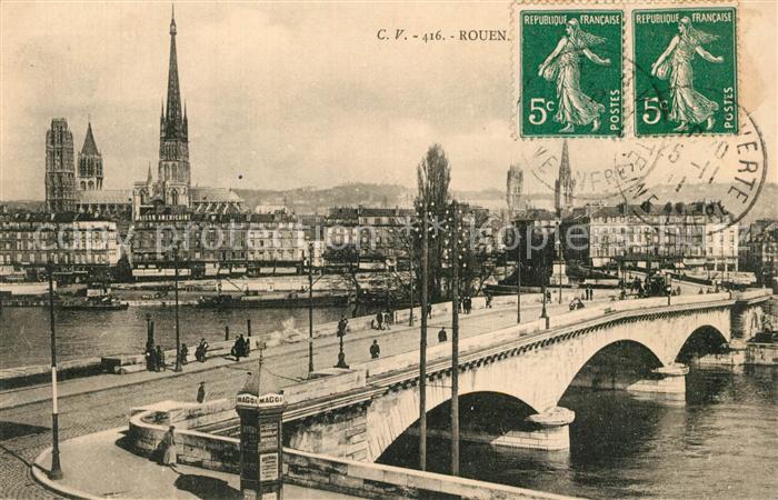 Rouen Pont sur la Seine