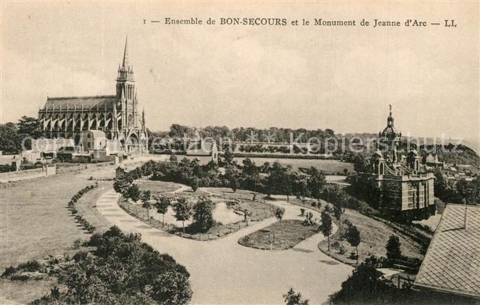 Bonsecours 76 Monument de Jeanne d Arc Eglise