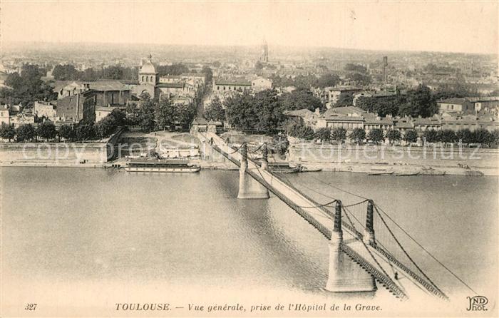 Toulouse Haute-Garonne Vue Generale prise de l Hôpital de la Grave Pont