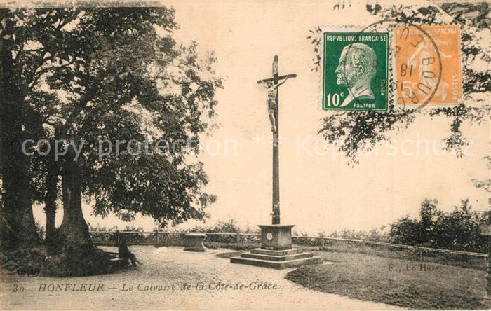 Honfleur Le Calvaire de la Côte de Grâce Croix