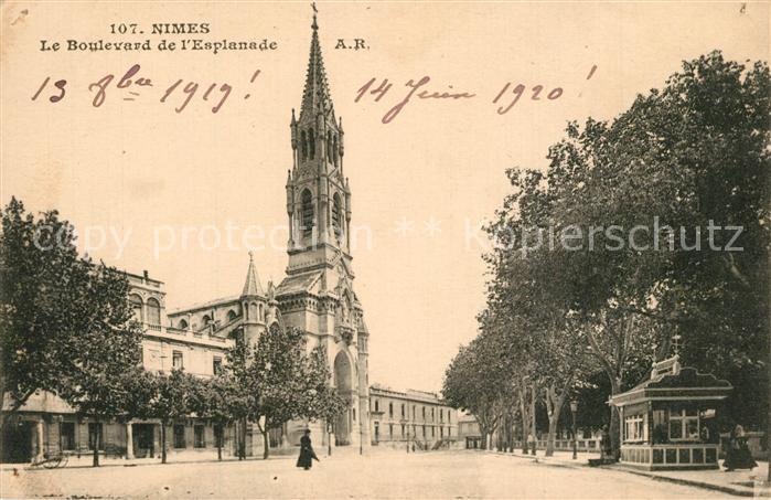 Nimes Boulevard de l'Esplanade Eglise