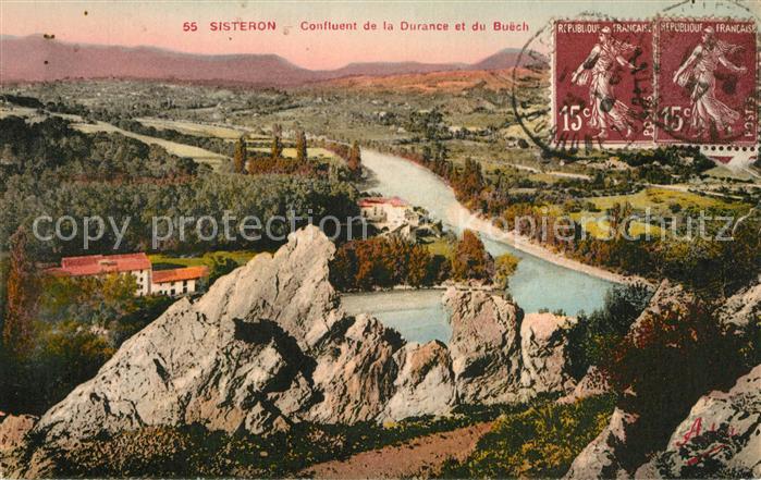 Sisteron Confluent de la Durance et du Buech
