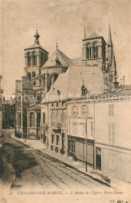 Chalons-en-Champagne Marne Abside de l'Eglise Notre Dame